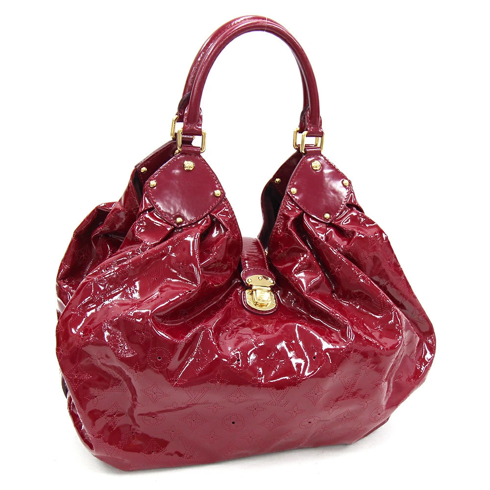 Louis Vuitton Mahina Surya Tote Bag Cerise Red Shoulder Enamel Red Monogram